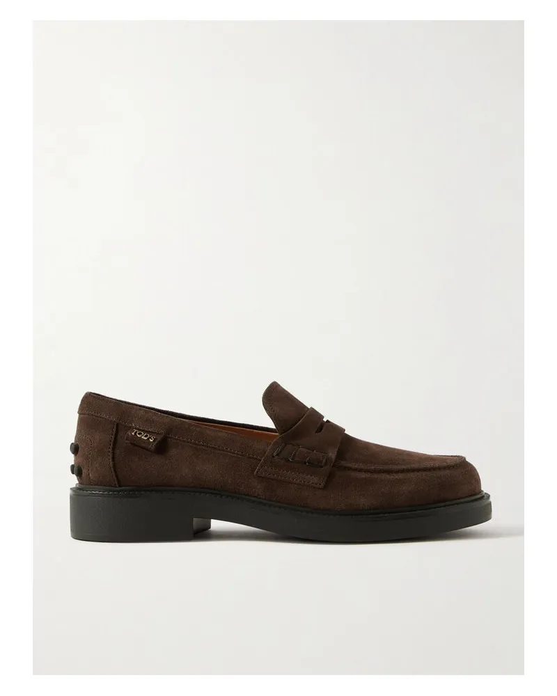 TOD'S Mocassino Loafers Aus Veloursleder - Braun Braun