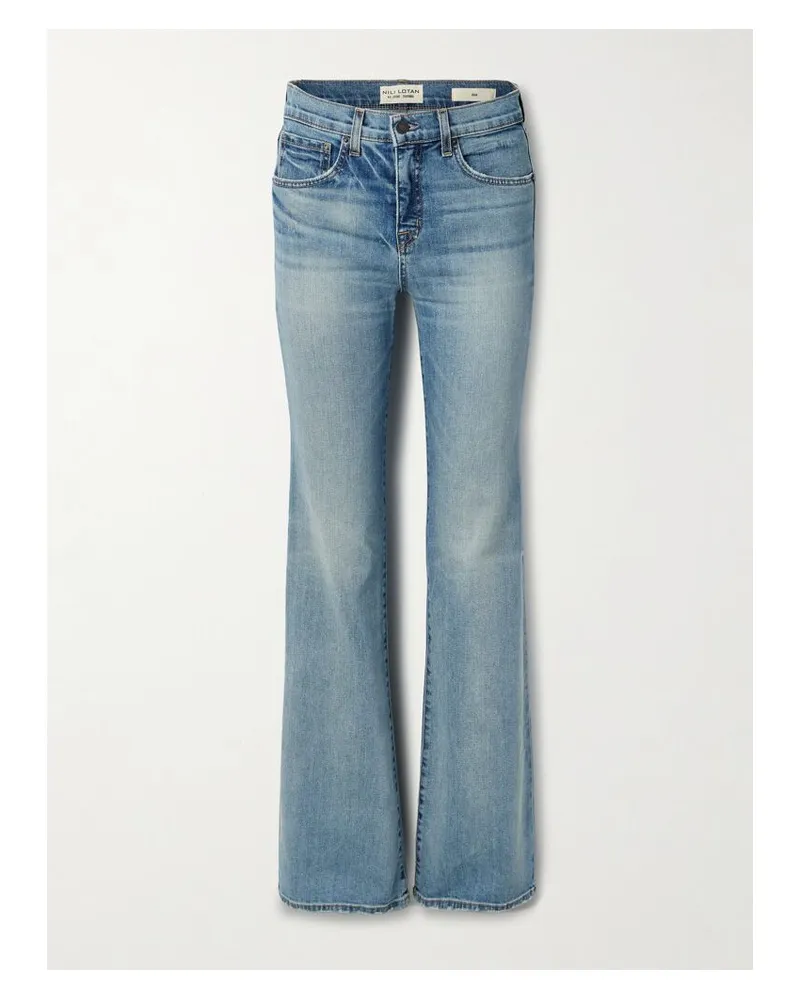 Nili Lotan Celia Hoch Sitzende Jeans Mit Geradem Bein - Blau Blau