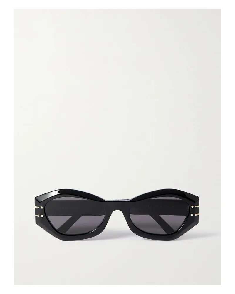 Dior Diorsignature B1u Sonnenbrille Mit Cat-eye-rahmen Aus Azetat - Schwarz Schwarz