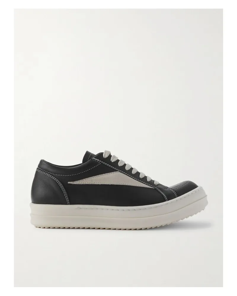 Rick Owens Vintage Sneakers Aus Leder Mit Velourslederbesätzen - Schwarz Schwarz