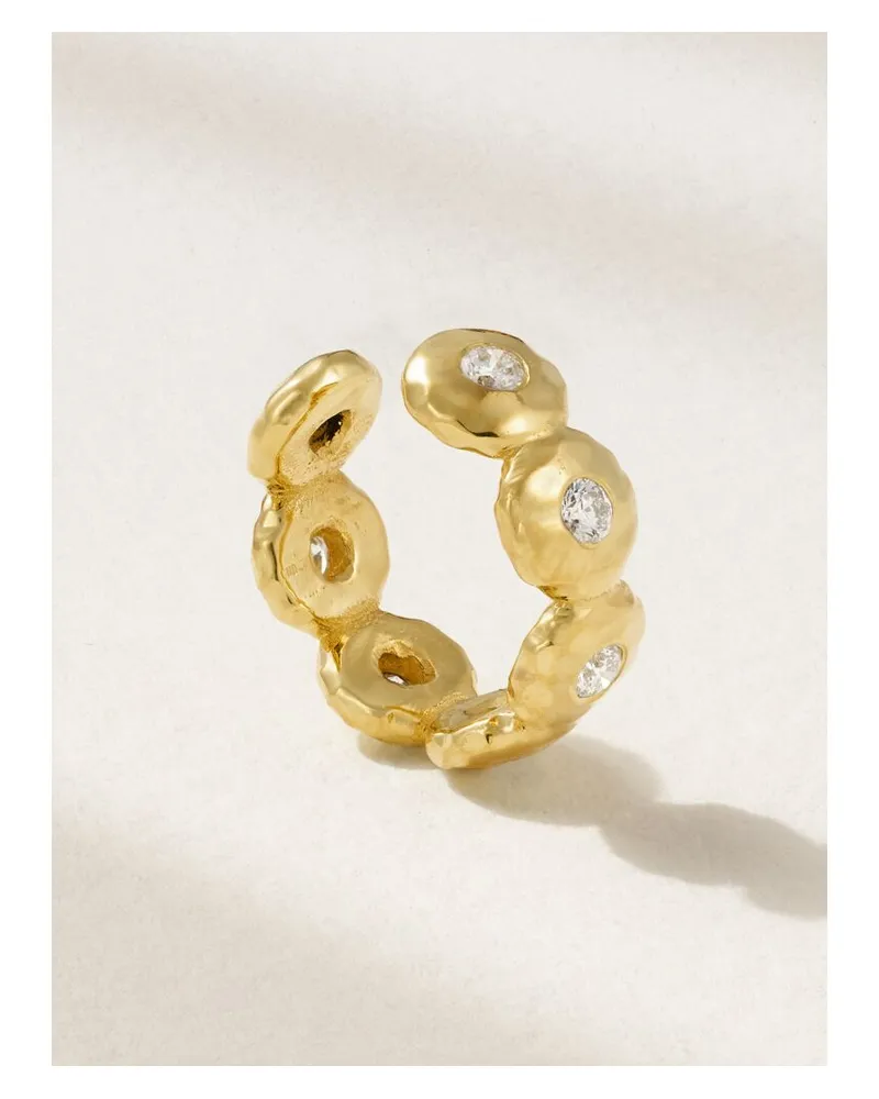 Octavia Elizabeth Net Sustain Nesting Gem Ear Cuff Aus Recyceltem 18 Karat Gold Mit Diamanten Gold