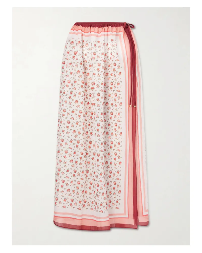 Dolce & Gabbana Floral-print Cotton-voile Coverup - White White