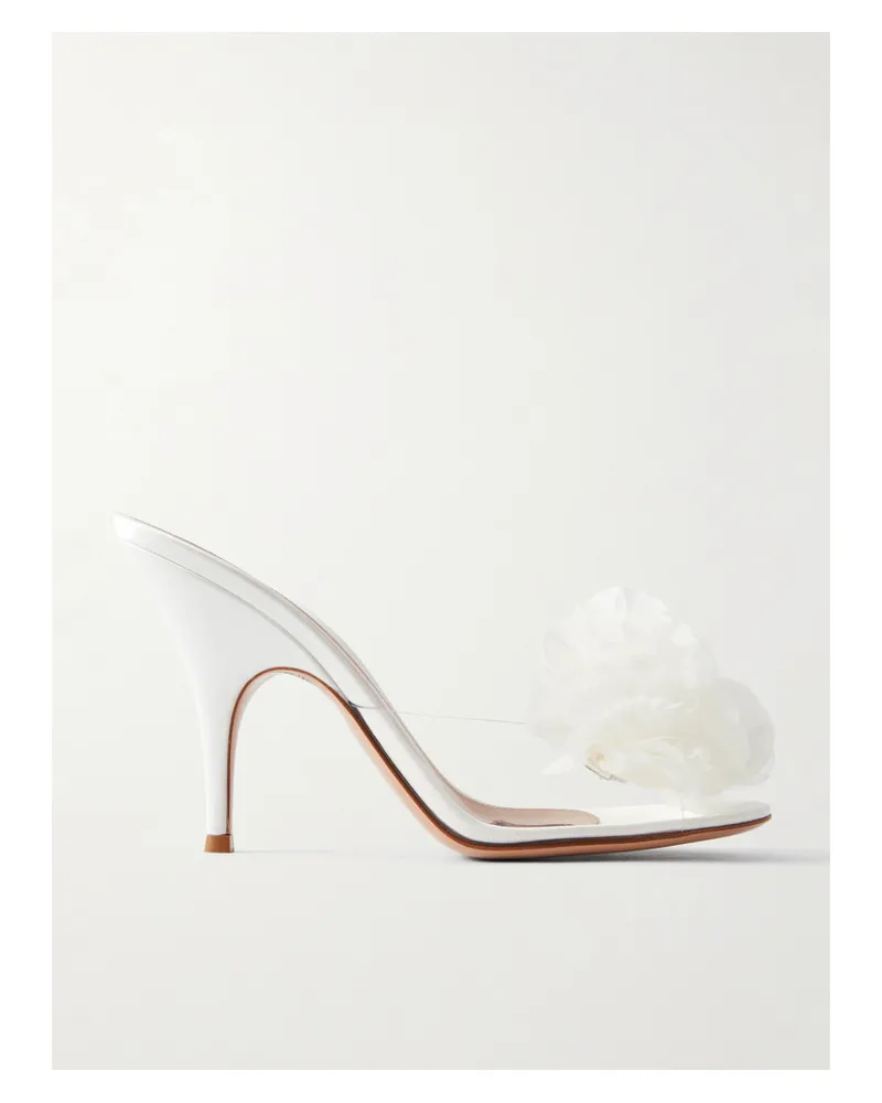 Gianvito Rossi Igea 95 Embellished Pvc Sandals - White White