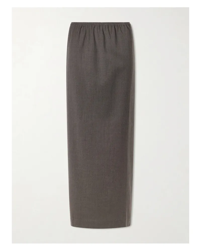 St. Agni Wool-blend Maxi Skirt - Gray Gray