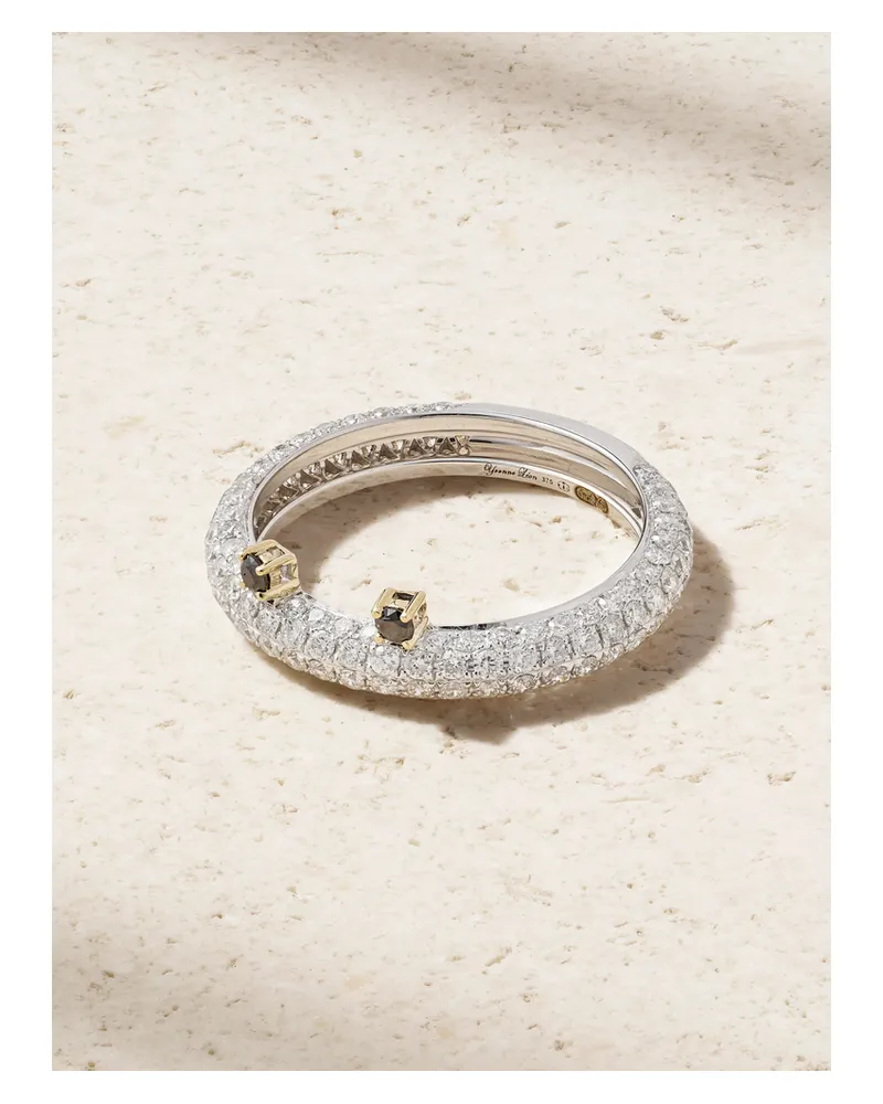 Yvonne Léon Alliance Crapaud Ring Aus 9 Karat Weißgold Mit Diamanten Gold