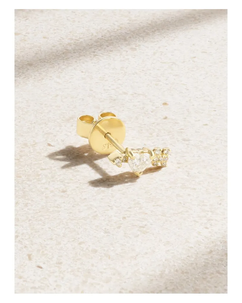 ANITA KO Cupid‘s Arrow Einzelner Ohrring Aus 18 Karat Gold Mit Diamanten Gold