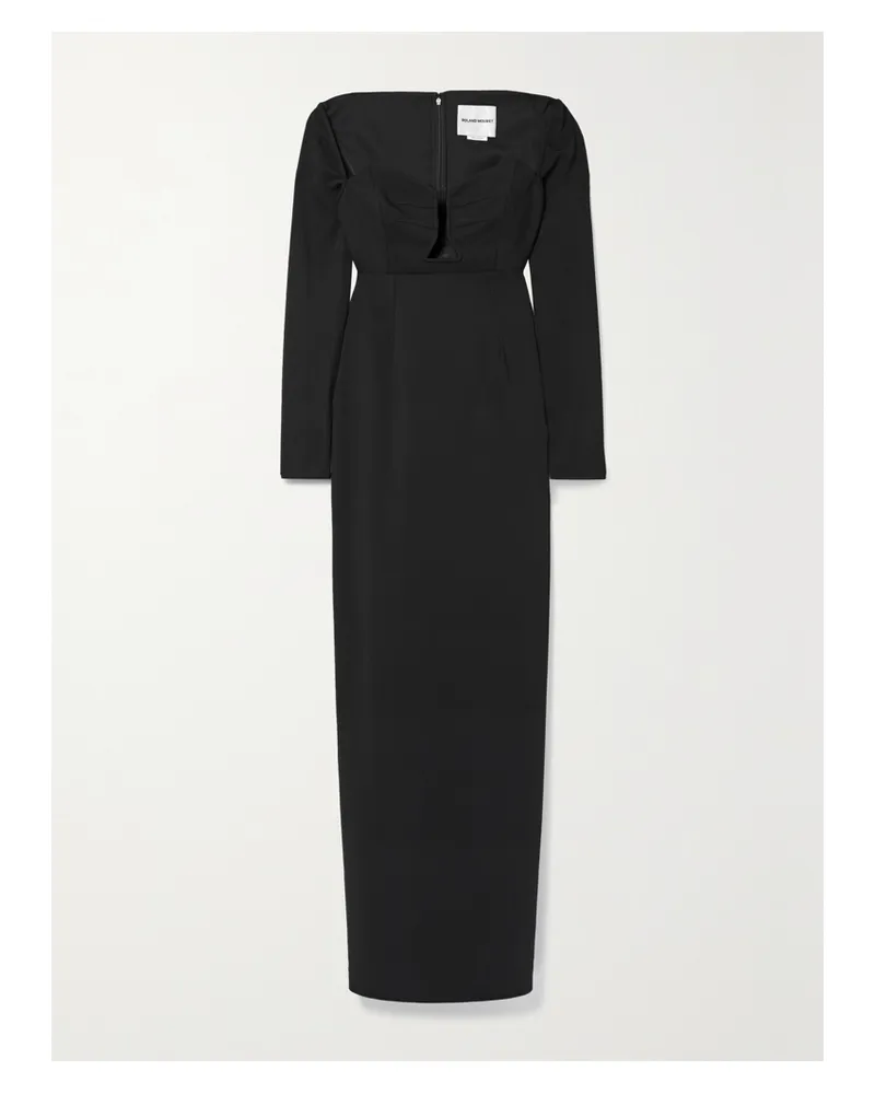 Roland Mouret Maxikleid Aus Webstoff Mit Cut-out - Schwarz Schwarz
