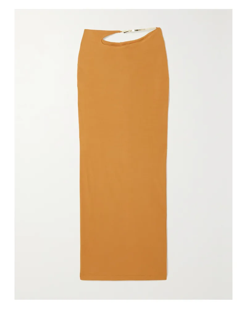 Christopher Esber Maxirock Aus Jersey Mit Cut-out Und Schnalle - Braun Braun