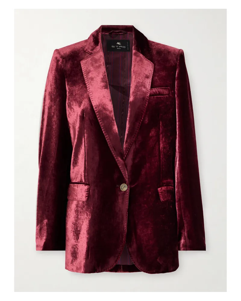 Etro Blazer aus Samt Burgunder