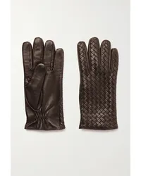 Bottega Veneta Handschuhe aus Intrecciato-leder Braun