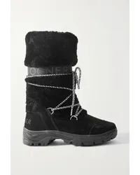 Bogner Alta Badia 2 B Schneestiefel aus Veloursleder und Shearling Schwarz