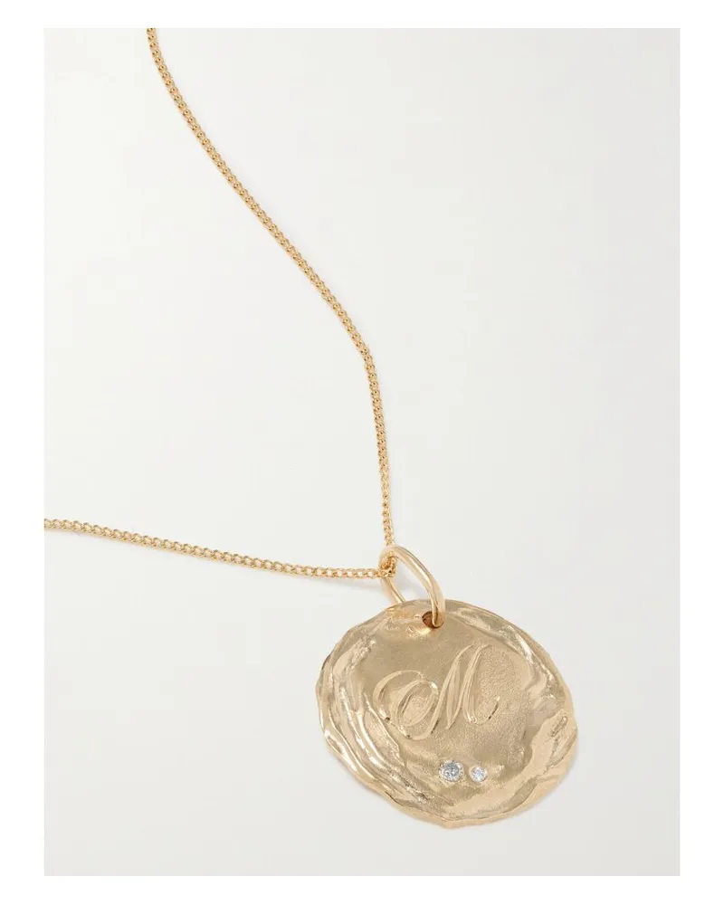 Pascale Monvoisin Initiale N°5 Kette Aus 9 Und 14 Karat Gold Mit Diamanten Gold