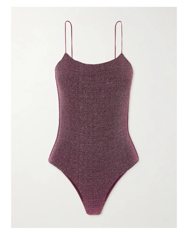 Oséree Lumière Badeanzug Aus Stretch-lurex® - Lila Lila