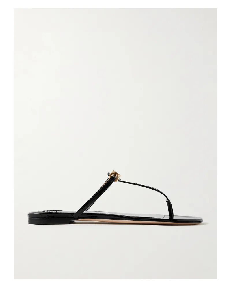 Tom Ford Sandalen Aus Leder Mit Logoverzierung - Schwarz Schwarz