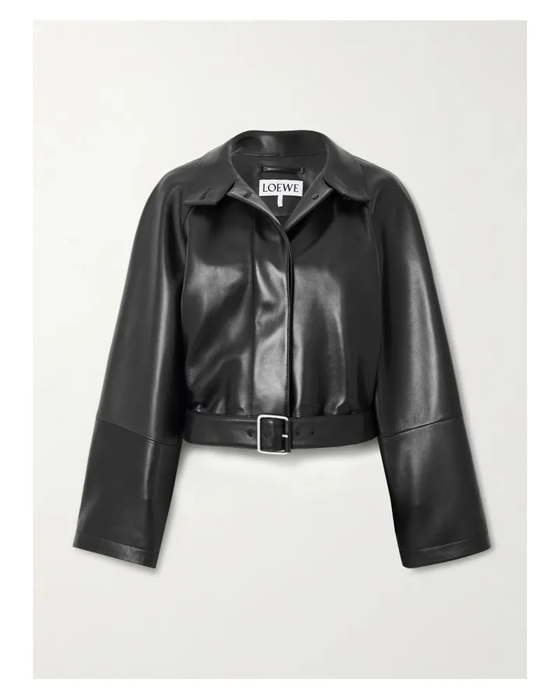 Loewe Lederjacke - Schwarz Schwarz