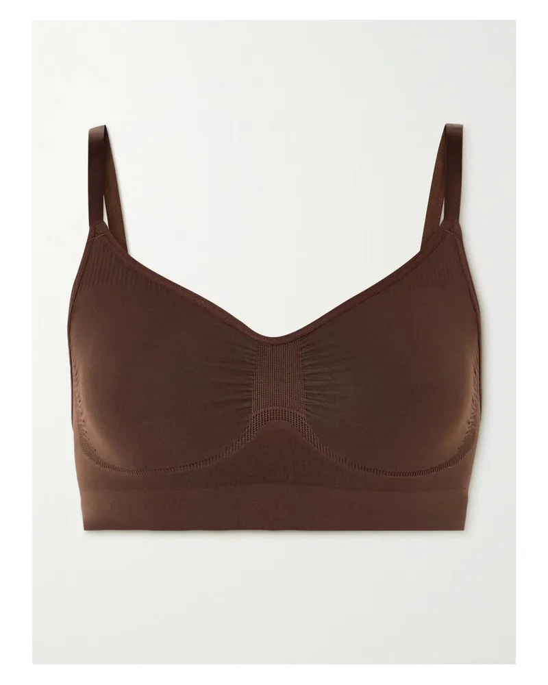 SKIMS Seamless Sculpt Bralette – Cocoa– Soft-bh - Braun Braun