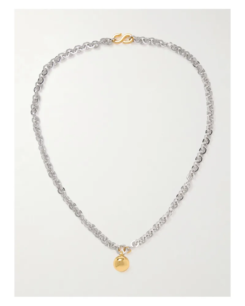 Laura Lombardi Campana Rhodium- And Gold-plated Necklace - Multi Multi