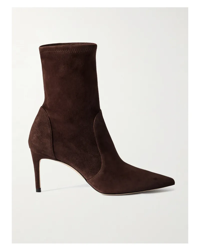 Stuart Weitzman Stuart Suede Ankle Boots - Brown Brown