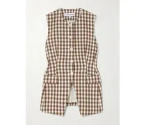 Lois Weste Aus Seersucker Aus Einer Baumwollmischung Mit Gingham-karo - Braun