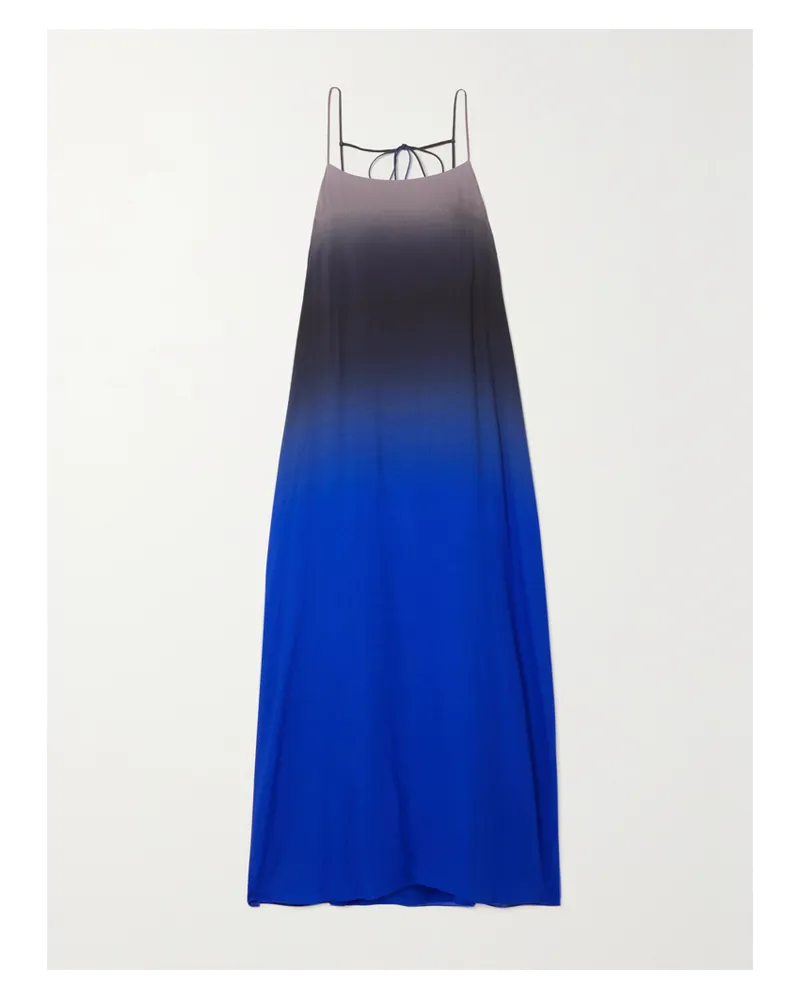 The Row Kula Maxikleid Aus Voile Mit Farbverlauf - Blau Blau