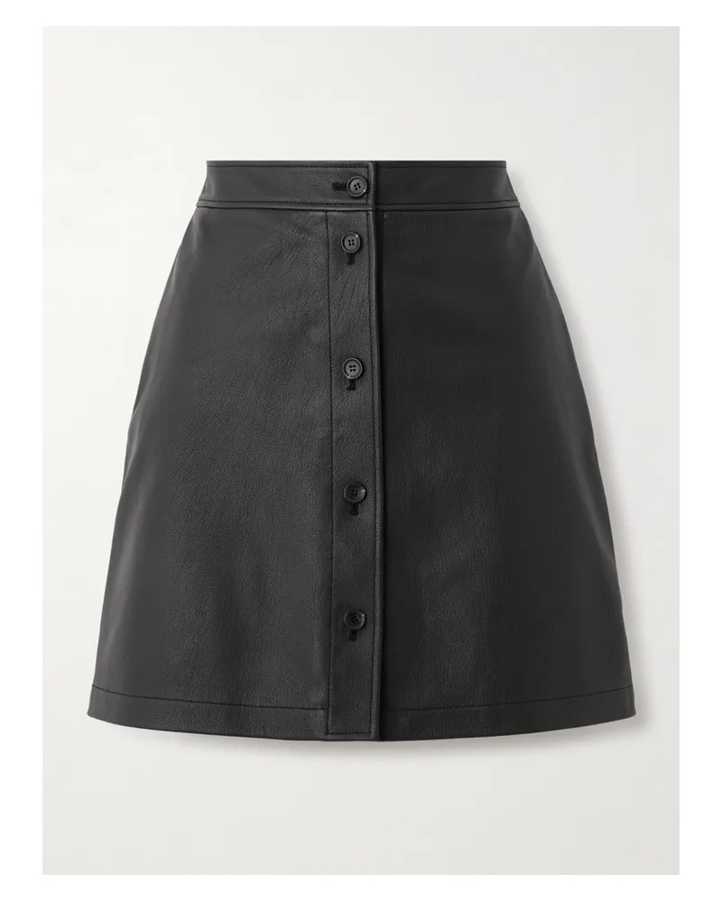 Bally Minirock Aus Leder - Schwarz Schwarz