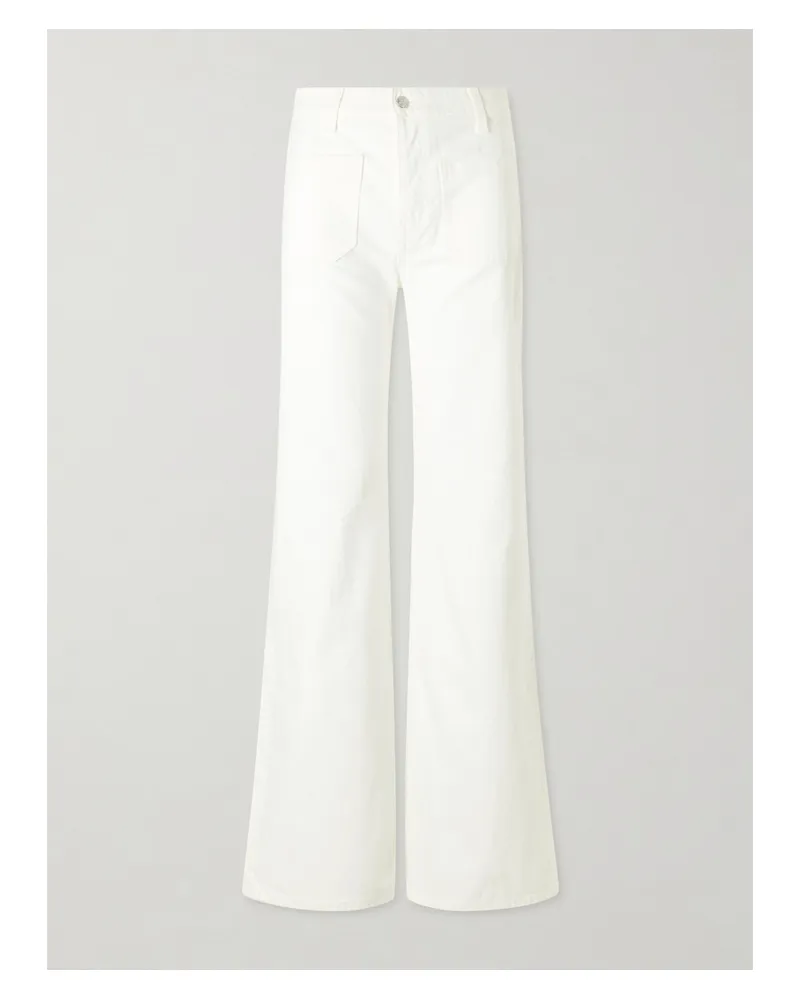 Nili Lotan Florence High-rise Distressed Flared Jeans - Neutrals Neutrals