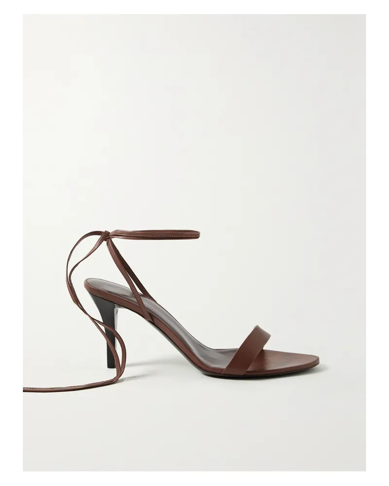 The Row Maud Sandalen Aus Leder Mit Schnürung - Braun Braun