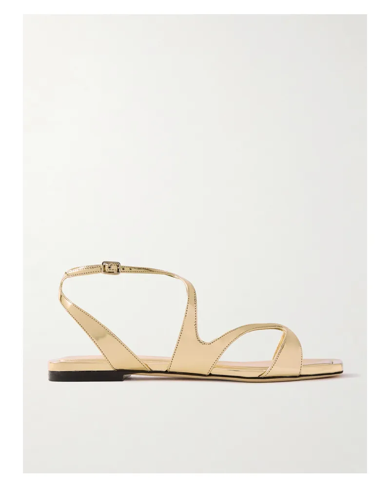 Jimmy Choo Ayla Sandalen Aus Metallic-leder - Gold Gold