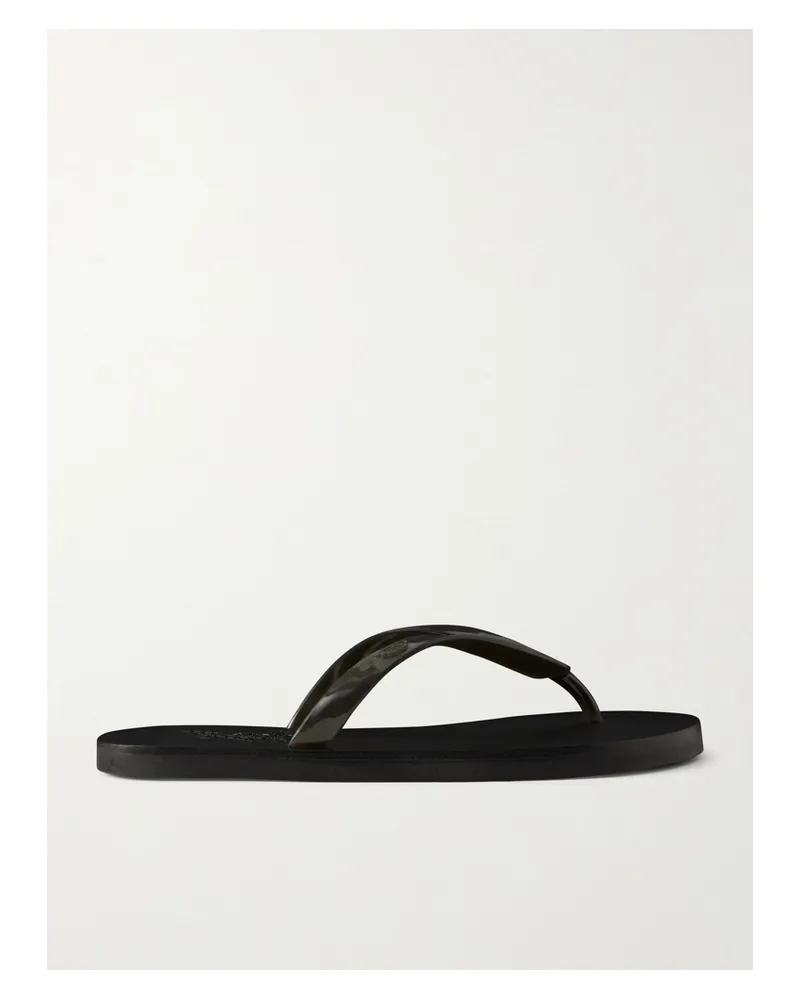 Ancient Greek Sandals Sayonara Jelly Rubber Flip Flops - Black Black