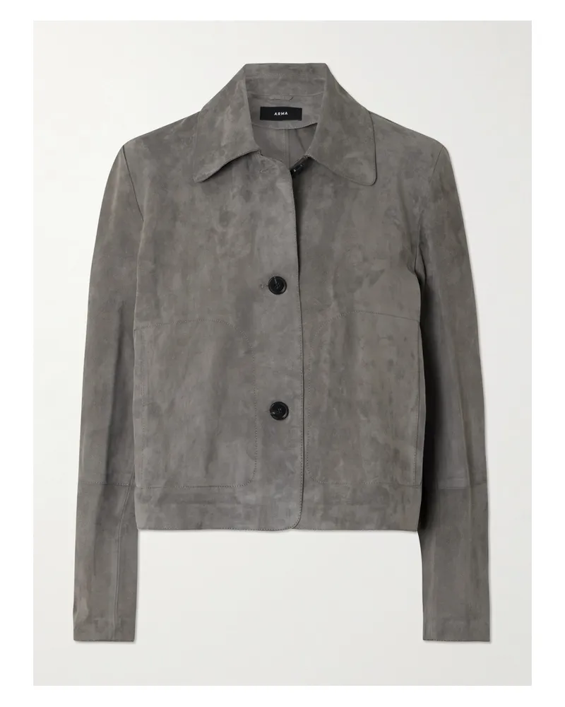 Arma Emy Suede Jacket - Gray Gray