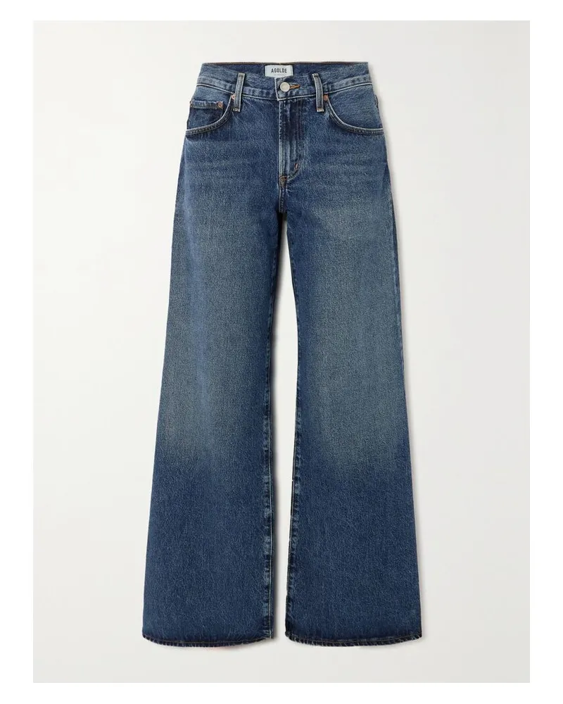 AGOLDE Clara Baggy Tief Sitzende Jeans Mit Weitem Bein Aus Bio-denim - Blau Blau