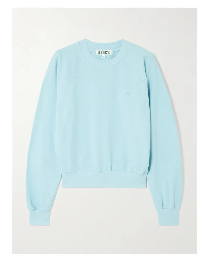 ÉTERNE Sonny Sweatshirt Aus Baumwoll-jersey Mit Logostickerei - Blau Blau