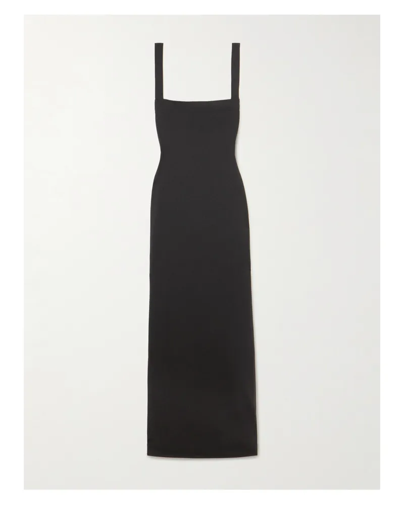 Solace London Joni Stretch-crepe Maxi Dress - Black Black