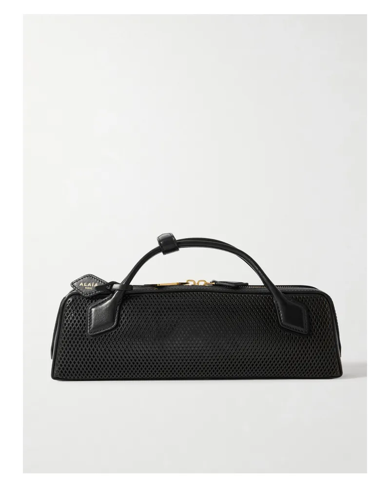 Alaïa Teckel Laser-cut Leather Tote - Black Black