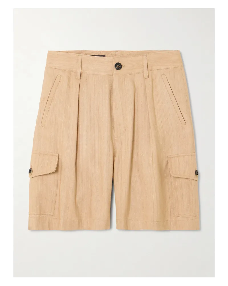 Loro Piana Cargoshorts aus Strukturierter Seide Neutral