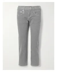 R13 Boy Verkürzte, Tief Sitzende Jeans Schwarz