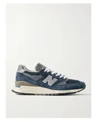 New Balance 998 Core Sneakers aus Leder, Mesh und Veloursleder Blau