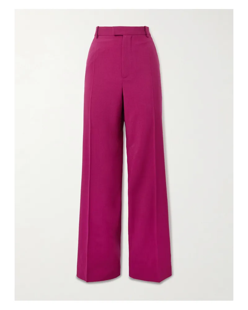 Bottega Veneta Twill Wide-leg Pants - Purple Purple