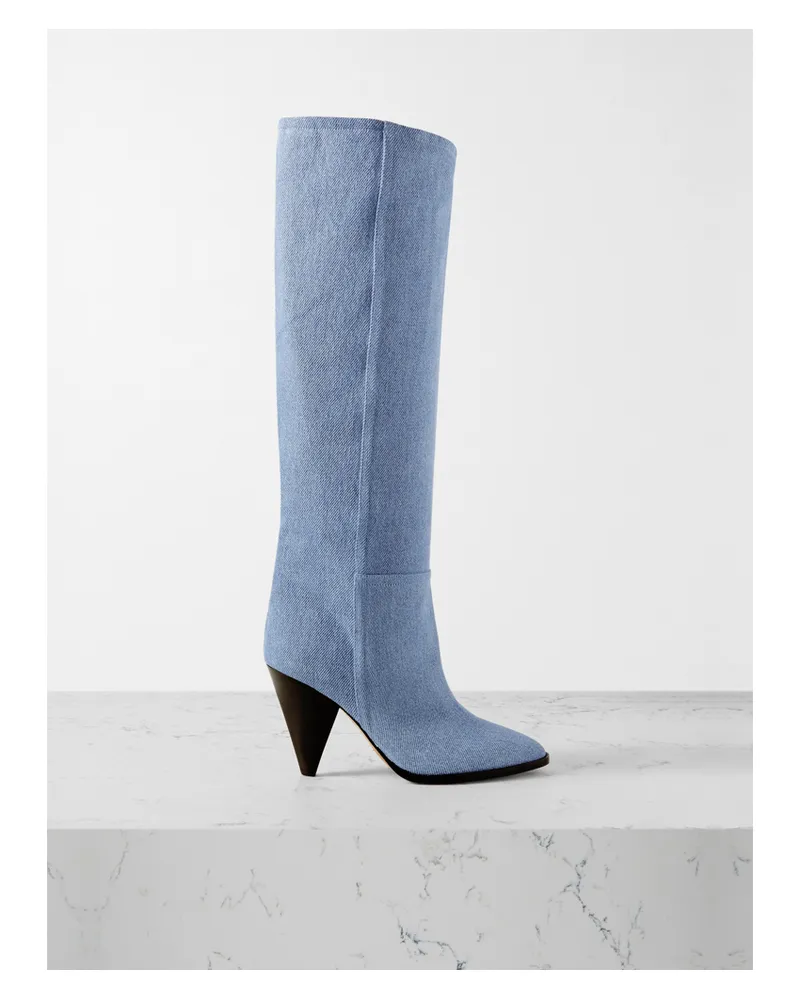 Isabel Marant Ririo Kniehohe Stiefel Aus Denim - Blau Blau
