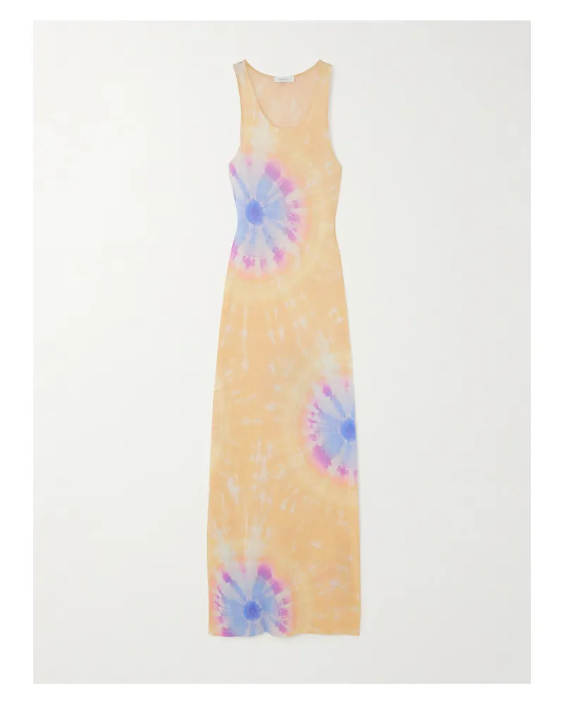 Paco Rabanne Second Skin Maxikleid Aus Stretch-jersey Mit Batikmuster - Mehrfarbig Mehrfarbig