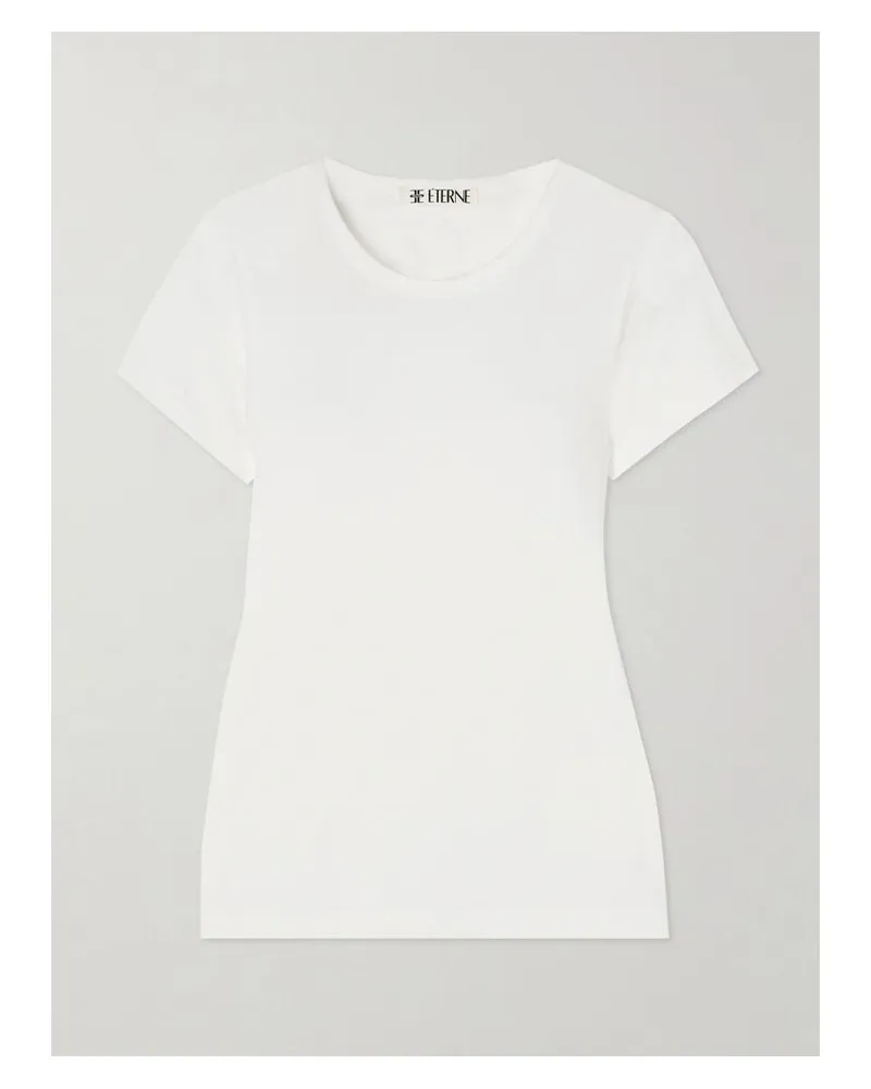 ÉTERNE Short Sleeve Baby Tee T-shirt Aus Jersey Aus Einer Baumwoll-modalmischung - Elfenbein Elfenbein
