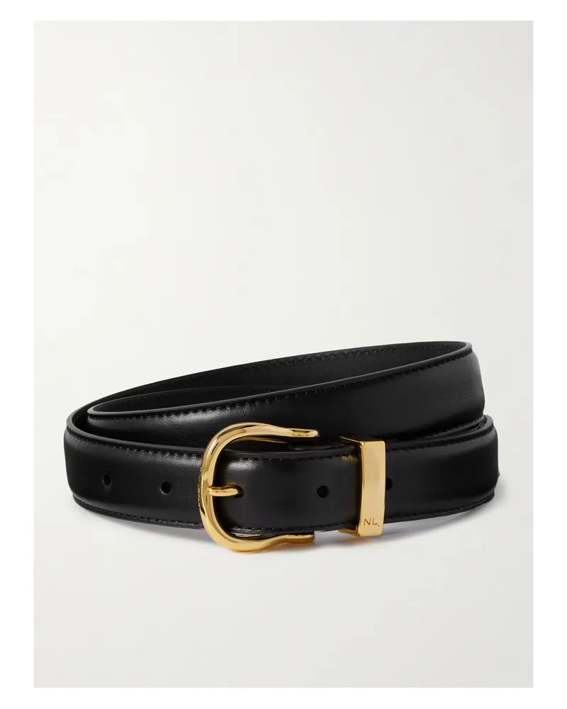 Nili Lotan Louise Leather Belt - Black Black