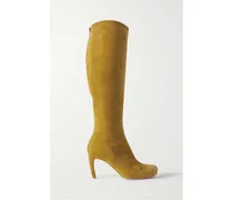 Kniehohe Stiefel aus Veloursleder