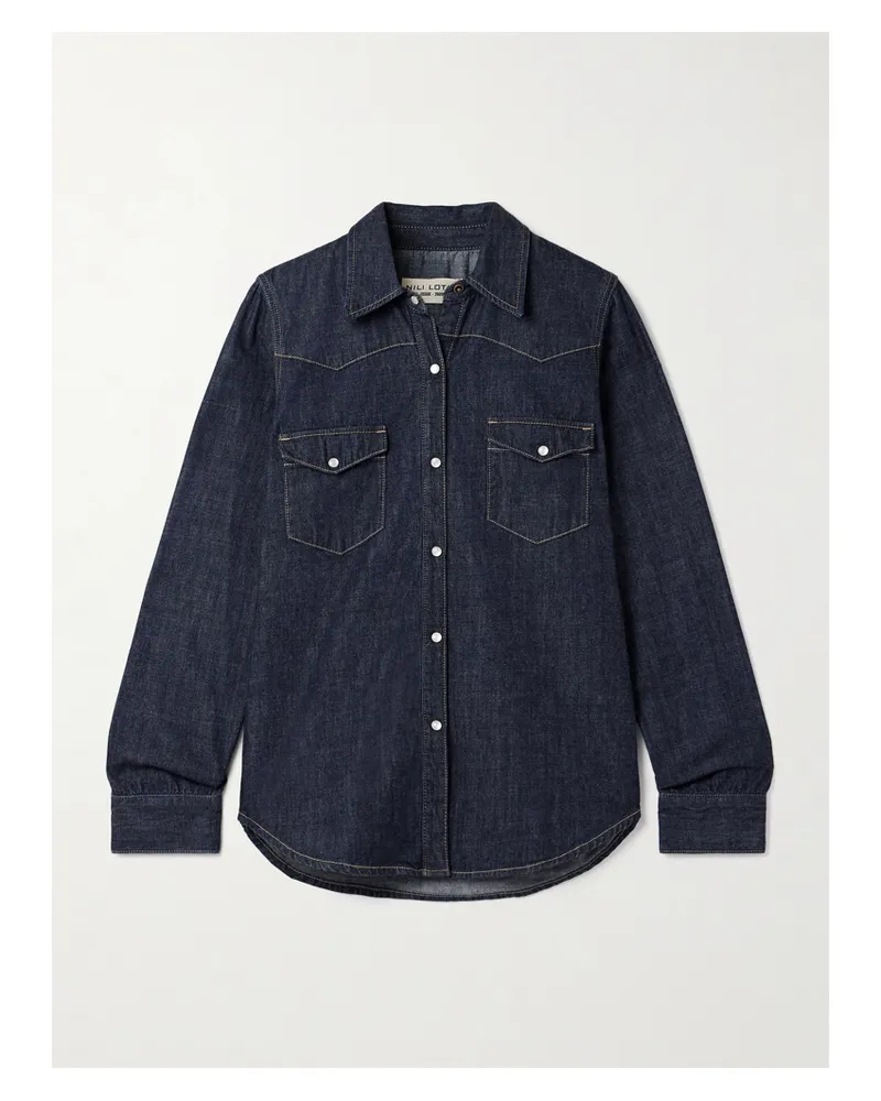 Nili Lotan Travis Jeanshemd - Blau Blau