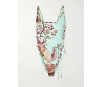 Roberto Cavalli Signature Swim Scoop Neck One Piece – Fagianella – Badeanzug - Mehrfarbig