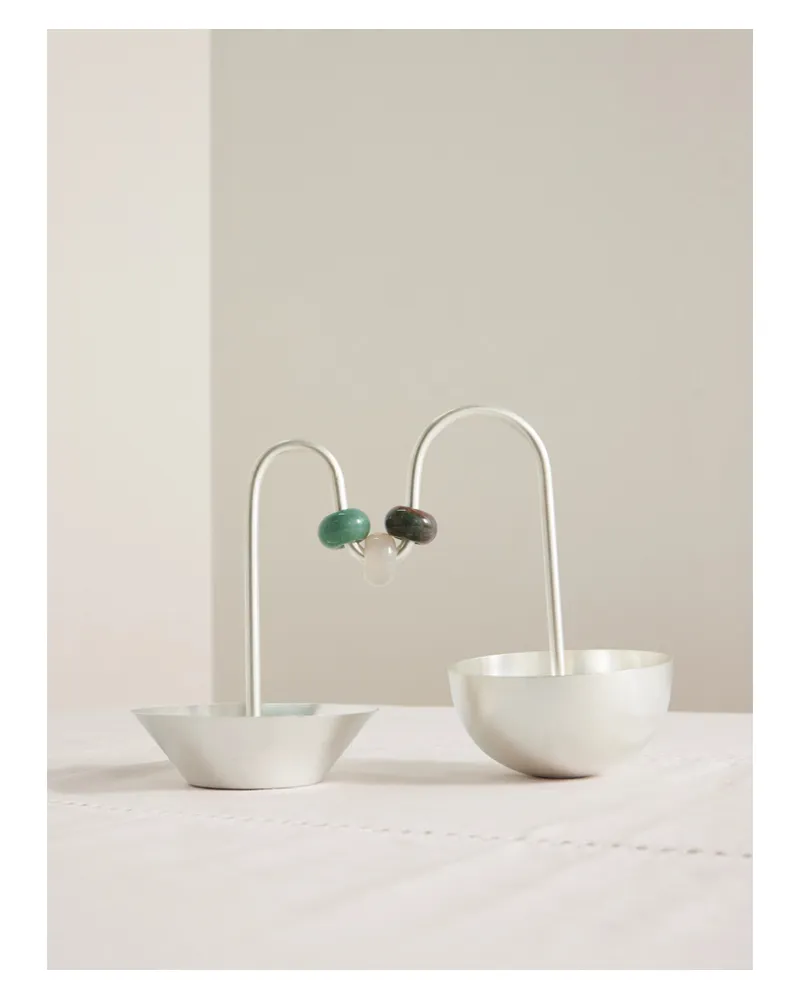 Natalia Criado Silver-plated And Quartz Bowls Silver