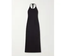 Linen Midi Dress - Black