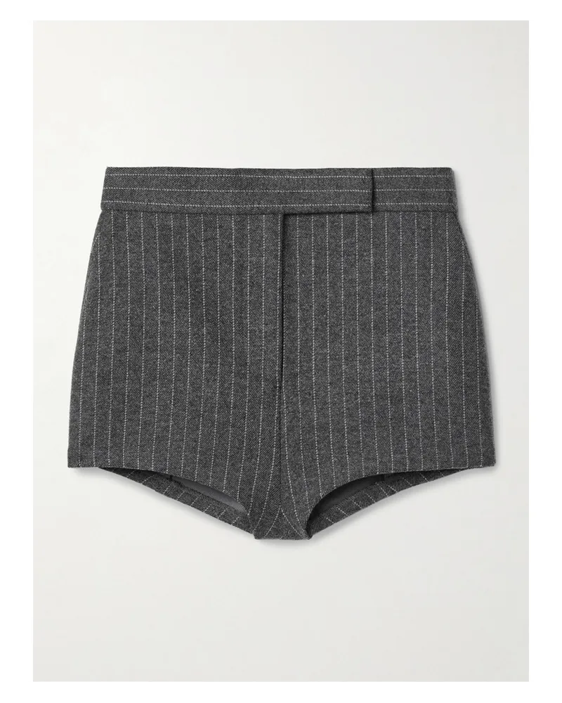 Alex Perry Shorts aus Gebürstetem Twill Grau