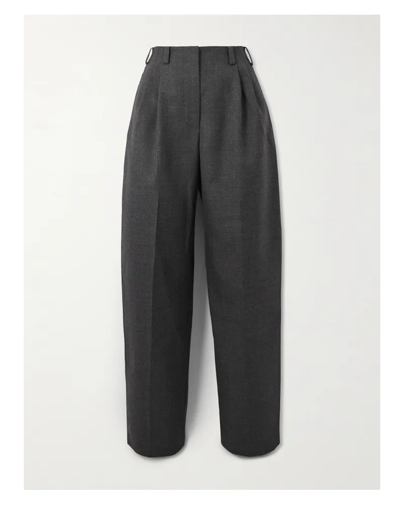Givenchy Bundfaltenhose Mit Schmal Zulaufendem Bein Aus Wolle - Grau Grau