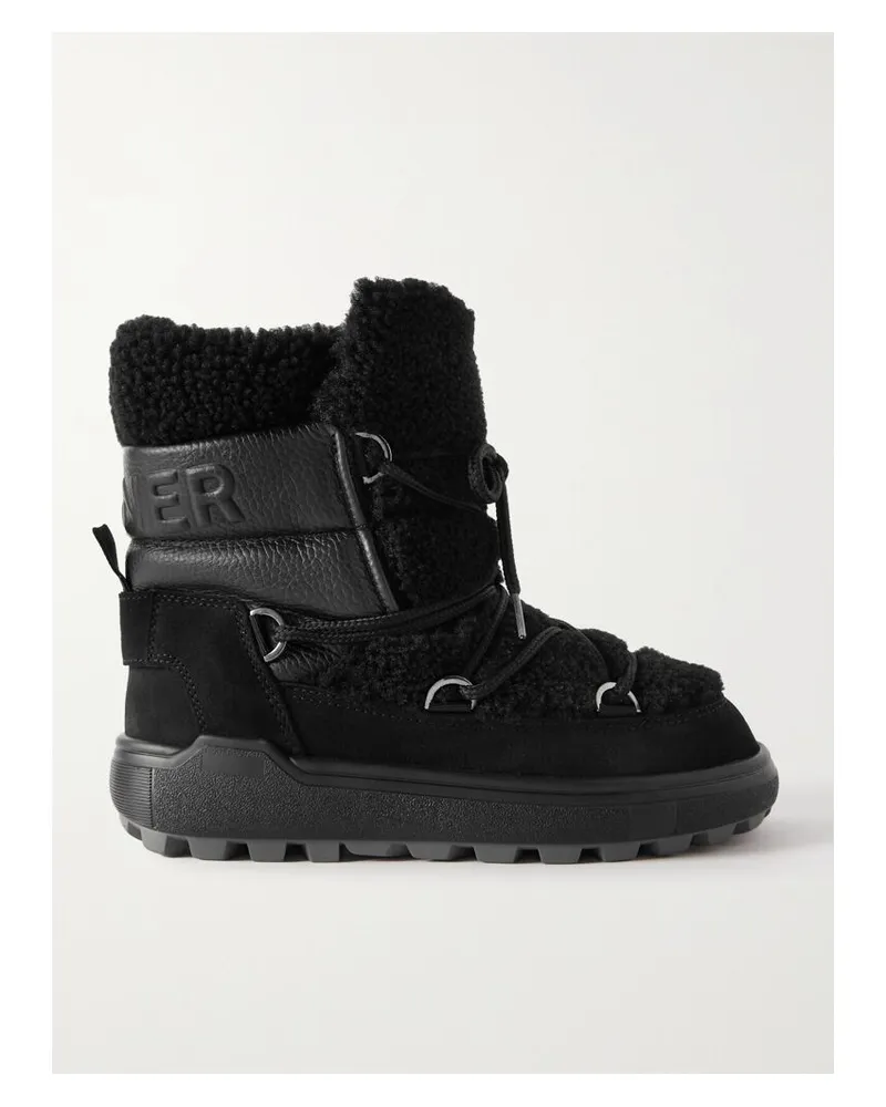 Bogner Chamonix Schneestiefel Aus Shearling, Leder Und Veloursleder - Schwarz Schwarz